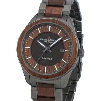 Jacques Lemans 1-2116I Eco Power Wood Herrenuhr 40mm 10ATM