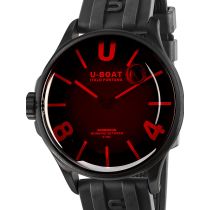 U-Boat 9306 Darkmoon Red Glass PVD Herrenuhr 40mm 5ATM