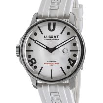 U-Boat 9542 Darkmoon White SS Herrenuhr 44mm 5ATM