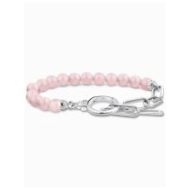 Thomas Sabo A2134-035-9-L19V Silbernes Armband mit rosa Beads