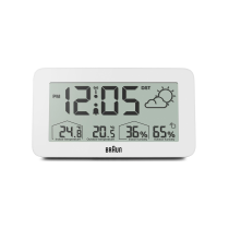 Braun BC13WP-DCF digitaler Funkwecker m. Wetterstation