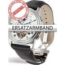 Perigaum Ersatzband schwarz 24 mm mit Faltschließe silber