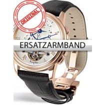 Perigaum Ersatzband schwarz 24 mm mit Faltschließe rosé