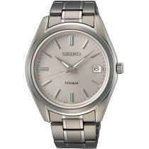 Seiko SUR369P1 Klassik Titanium m. Saphirglas Herrenuhr 40mm 10ATM