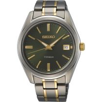 Seiko SUR377P1 Klassik Titanium m. Saphirglas Herrenuhr 40mm 10ATM